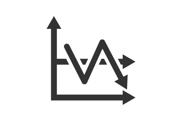 Business Decrease Report Icon Graphics