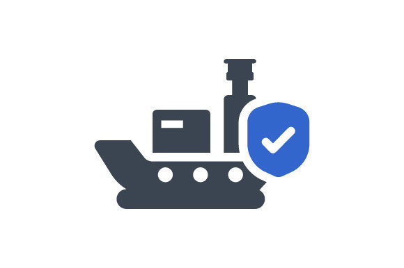 Cargo Ship Insurance Icon: Graphics and Icons for Local Business