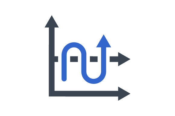 Marketing Progress Graph Icon: Graphics and Icons for Local Business