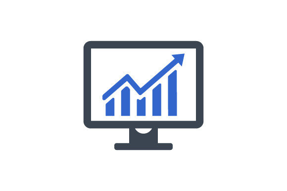 Online Profit Report Icon Graphics