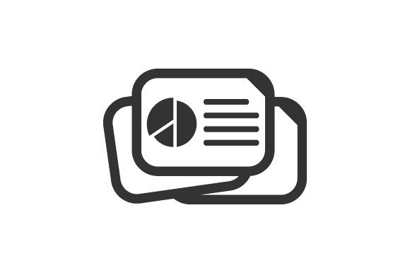 Pie Chart Report Icon: Graphics and Icons for Real Publishing