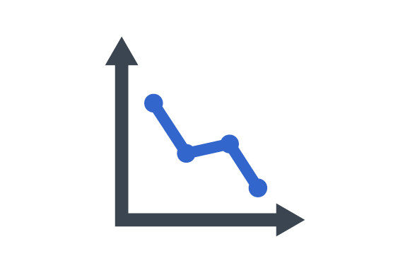 Profit Decrease Icon: Graphics and Icons for Editorial Design