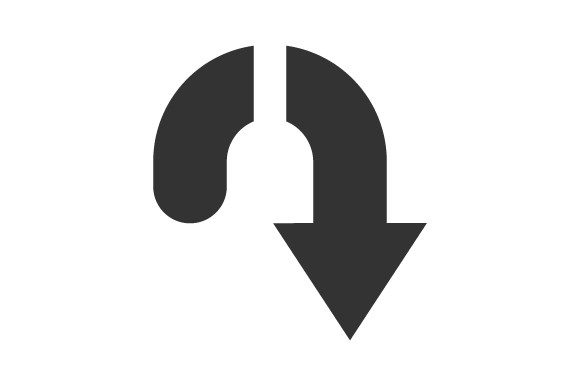 U Turn Down Icon Graphics and Icons