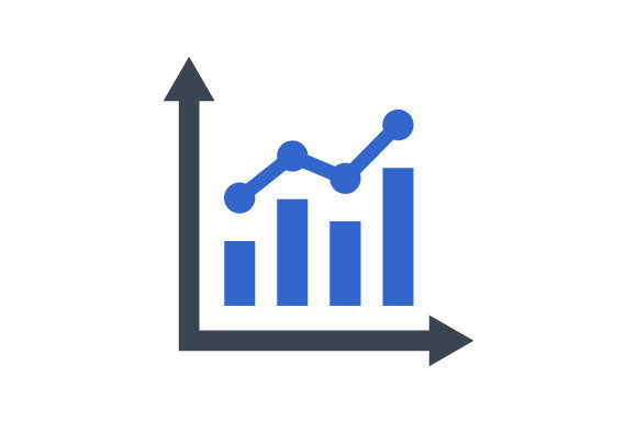 Upward Report Icon: Graphics and Icons for Digital Sellers